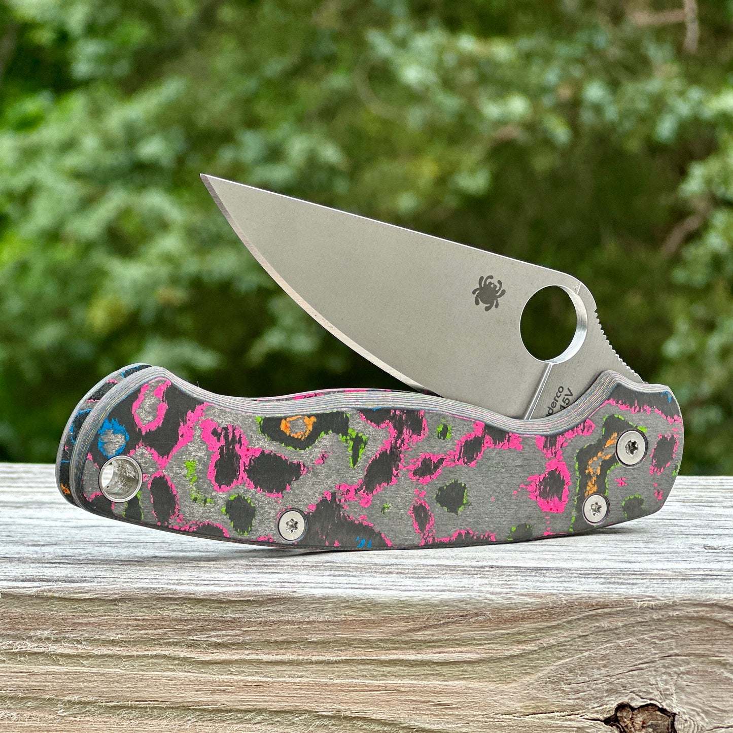 80s CamoCarbon Scales for Spyderco Paramilitary 2