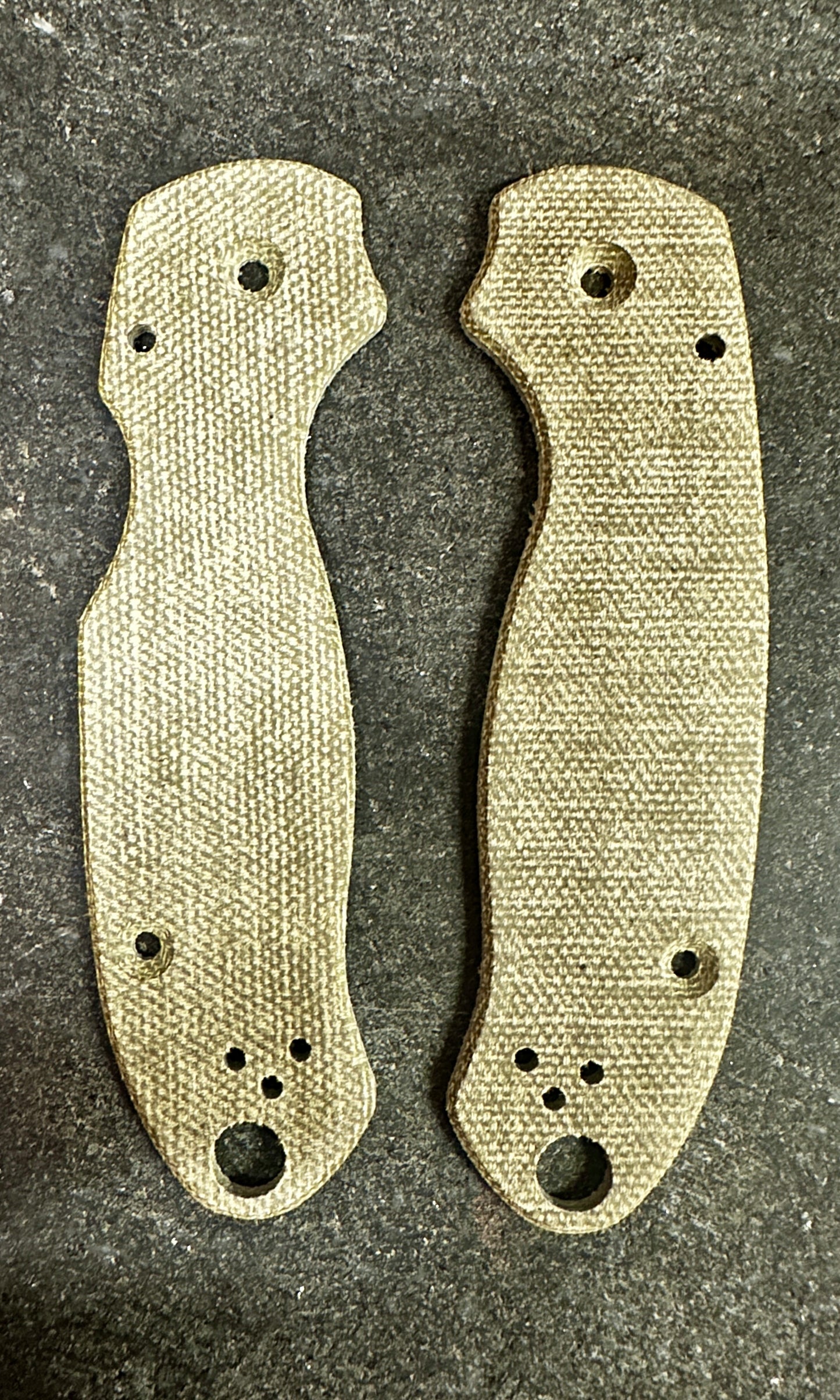 Olive Drab Canvas Micarta Scales for Spyderco Para 3 "Crucarta"