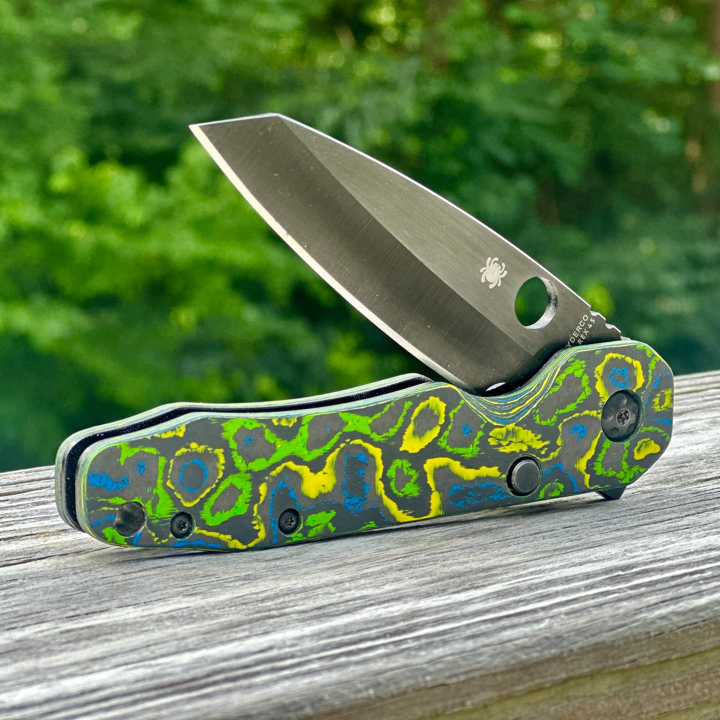 Gecko CamoCarbon Scales for Spyderco Smock CQI
