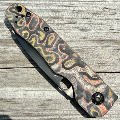 Mokume CamoCarbon Scales for Spyderco Smock CQI