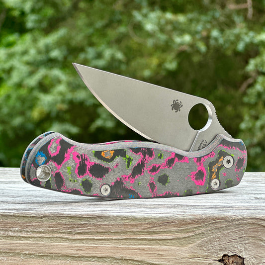 80s CamoCarbon Scales for Spyderco Paramilitary 2