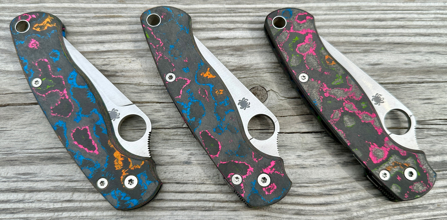 80s CamoCarbon Scales for Spyderco Paramilitary 2