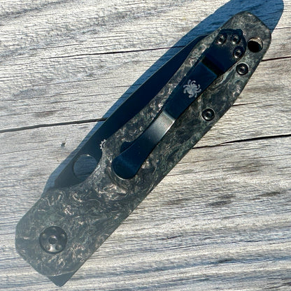Dark Matter Glow FAT Carbon Scales for Spyderco Smock CQI