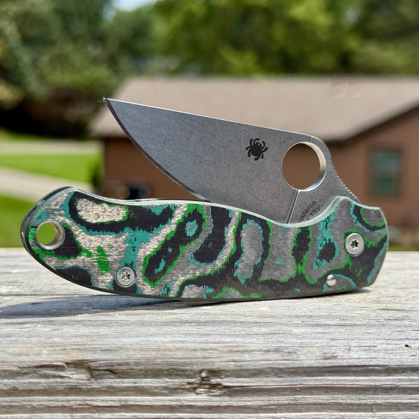 Kelp Bed CamoCarbon Scales for Spyderco Para 3