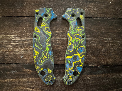 Gecko Camo Carbon Fiber Scales for Spyderco Manix 2