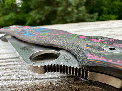 80s CamoCarbon Scales for Spyderco Paramilitary 2