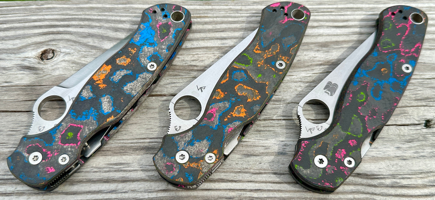 80s CamoCarbon Scales for Spyderco Paramilitary 2
