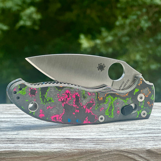 80s CamoCarbon Scales for Spyderco Manix 2 v2