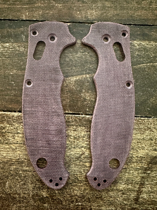 Burgundy Canvas Micarta Scales for Spyderco Manix 2