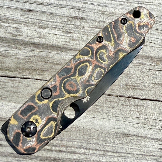 Mokume CamoCarbon Scales for Spyderco Smock CQI