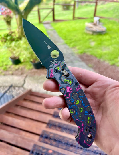 80s CamoCarbon Scales for Spyderco Manix 2 XL