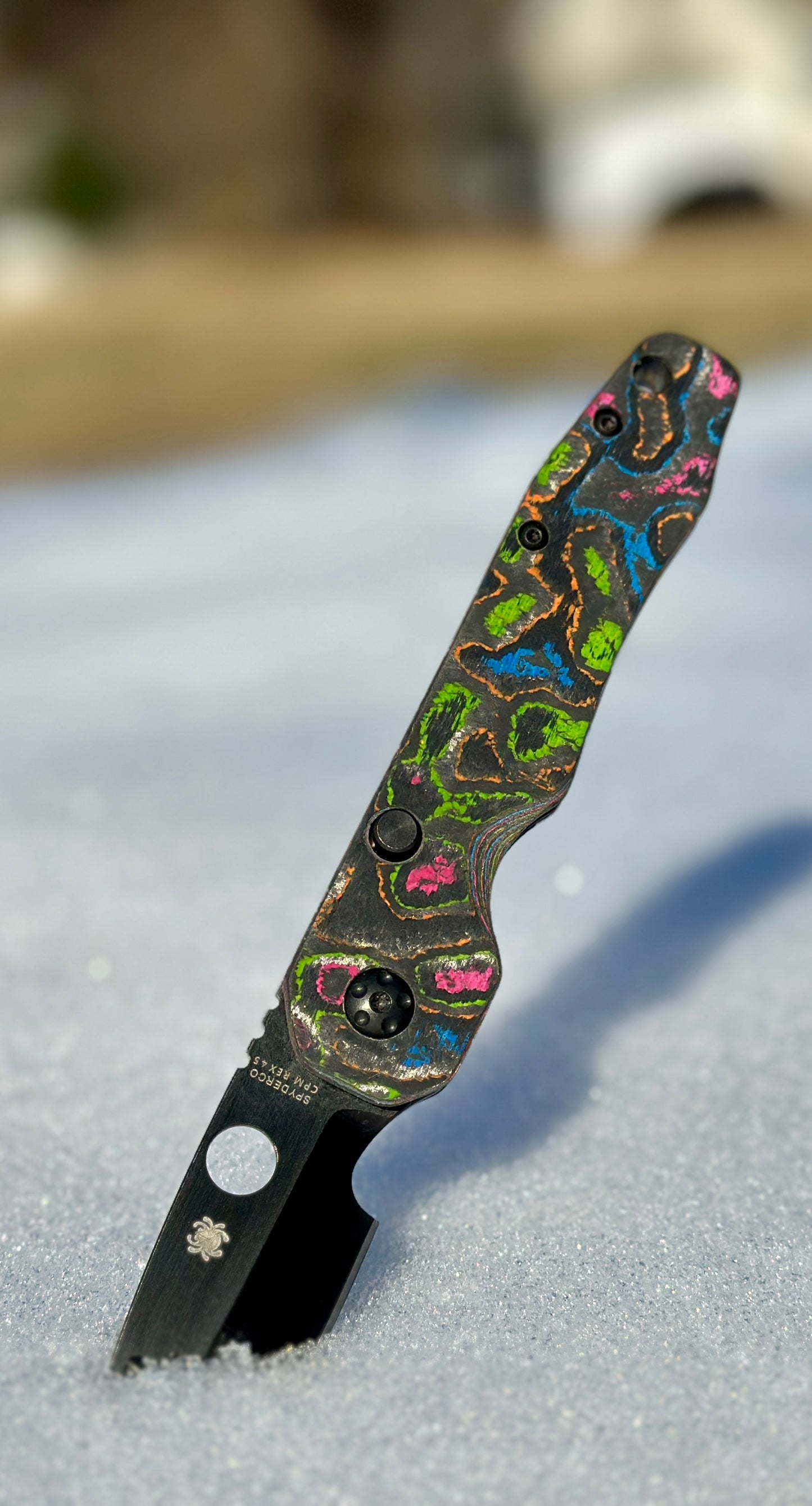 80s CamoCarbon Scales for Spyderco Smock