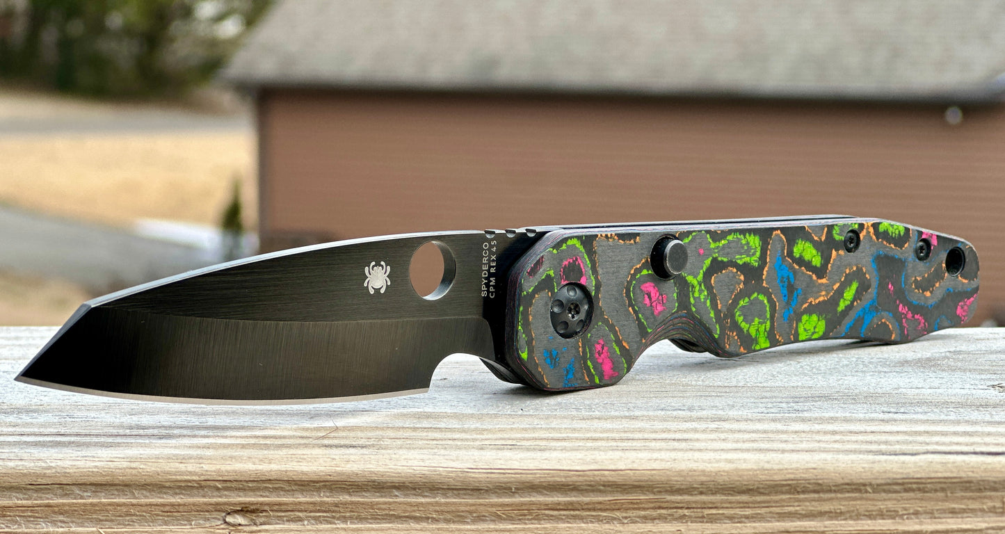 80s CamoCarbon Scales for Spyderco Smock