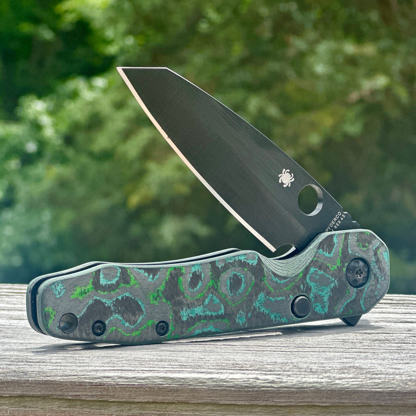 Kelp Bed CamoCarbon Scales for Spyderco Smock CQI