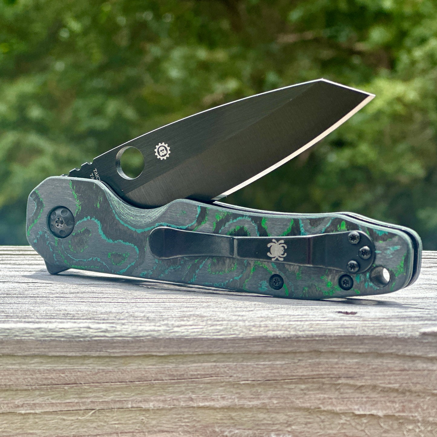 Kelp Bed CamoCarbon Scales for Spyderco Smock CQI