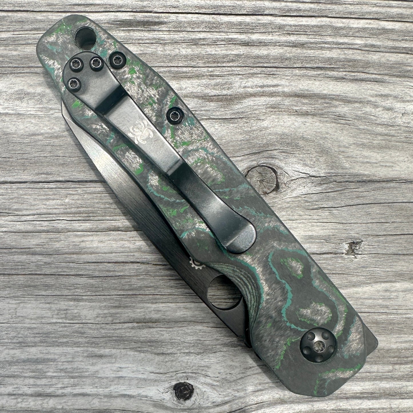 Kelp Bed CamoCarbon Scales for Spyderco Smock CQI