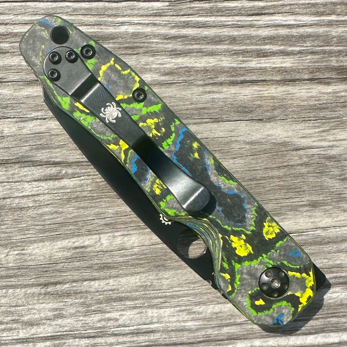 Gecko CamoCarbon Scales for Spyderco Smock CQI