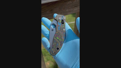 80s Camo Carbon Fiber Scales for Spyderco Manix 2